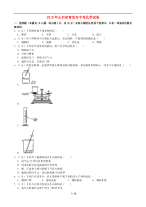 2019年山东省青岛市中考化学试题及答案