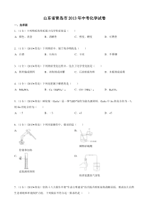 2013年山东省青岛市中考化学试题及答案