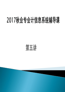 第五次面授会计信息系统