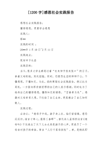 [1200字]感恩社会实践报告