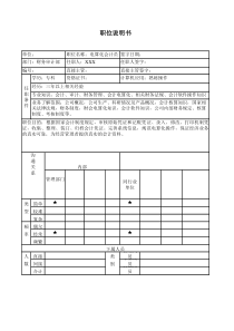 职位说明书-电算化会计员