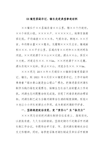 XX镇党委副书记镇长先进典型事迹材料