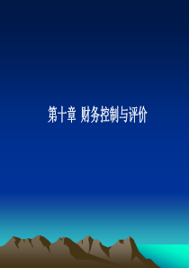 第十章财务控制与评价《财务管理》