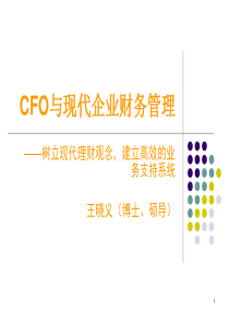 CFO与现代企业财务管理