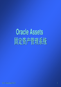 Oracle 财务模块AP-AR-FA-GL培训教材