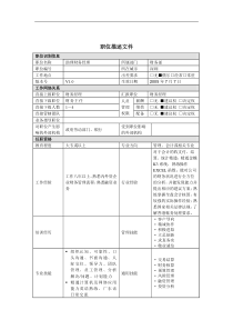 助理财务经理岗位说明书