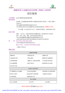 战略财务与金融信息化管理工程硕士高管班