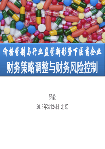 罗毅新形势下医药企业财务策略调整与财务风险控制