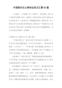 中国现代化心得体会范文汇聚55篇