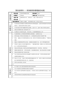 职位说明书——财务部财务管理副总经理