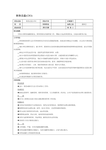 财务总监(CFO)职位说明书