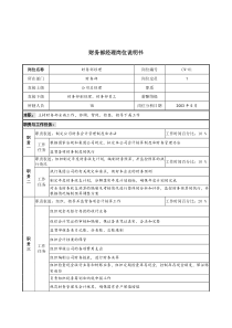 通信行业-财务部经理岗位说明书