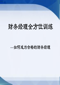 财务经理全方位训练（PPT44页)