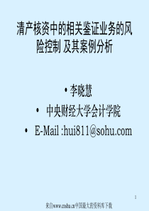 清产核资中的相关鉴证业务的风险控制及其案例分析(ppt 53页)