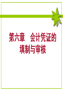 6第六章 会计凭证的填制与审核