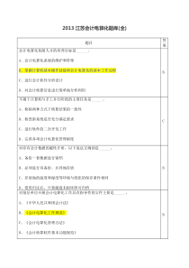 XXXX会计从业资格会计电算化题库(全)