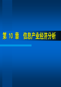 10 信息产业经济分析