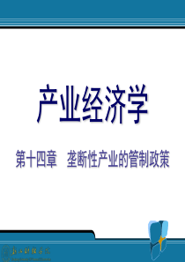 14垄断性产业的管制政策_产业经济学(王俊豪版)