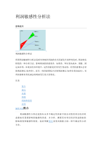 利润敏感性分析法