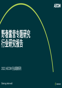 2022年野奢露营行业研究报告