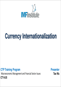 IMF高级宏观经济学研修班课程CT1405MMF-L07Curren