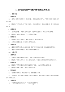 XX公司固定资产处置内部控制业务流程