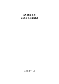 XX股份公司会计内部控制制度-162页