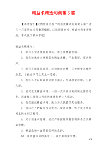 精益求精造句集聚5篇