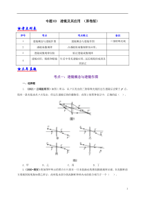 专题03  透镜及其应用（原卷版）