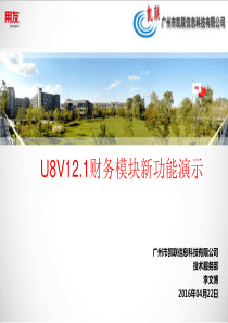 U8V11财务模块新功能演示