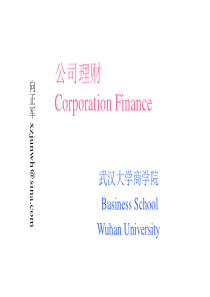 公司理财(武汉大学向正军)