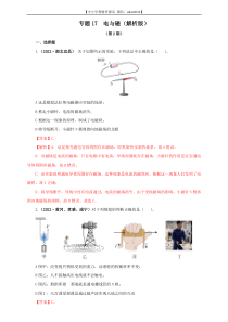 专题17   电与磁（解析版）（第2期）