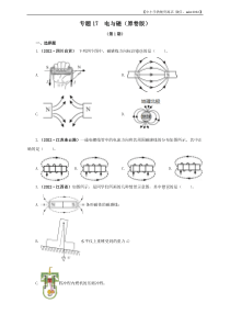 专题17   电与磁（原卷版）（第1期）