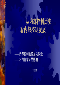 从内部控制发展看内部控制发展(石爱中)