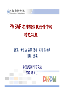 PMSAP在结构深化设计中的特色功能