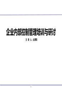 企业内部控制体系建设培训