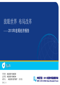 XXXX年宏观经济报告放眼世界布局改革