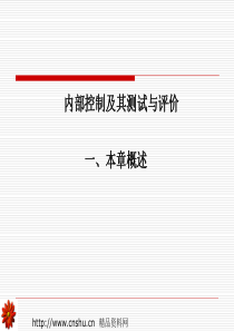 内部控制及其测试与评价--内部控制定义与内部控制目标(ppt43)