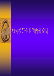 如何搞好企业的内部控制（PPT 69页）