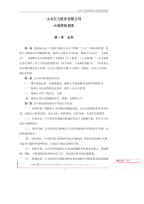 山东巨力股份有限公司内部控制制度