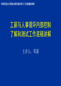 工薪与人事循环内部控制-了解和测试工作底稿讲解(PPT 45页)