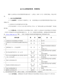 会计从业资格的取得、管理须知