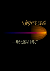 §23证券投资实战韬略