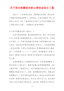 关于我为党徽添光彩心得体会范文5篇