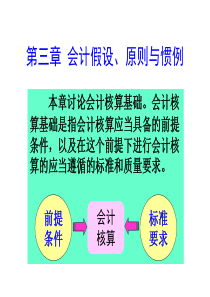 会计假设、原则与惯例