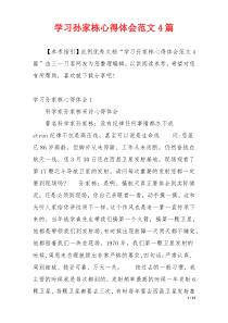 学习孙家栋心得体会范文4篇