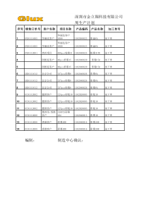 总装部周生产计划表12.26-12.31