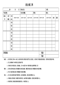 机台派工单