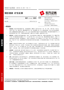 东方证券-钢铁行业：钢价续跌，矿价反弹-101007