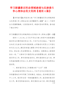 学习新疆意识形态领域渗透与反渗透斗争心得体会范文范例【通用4篇】